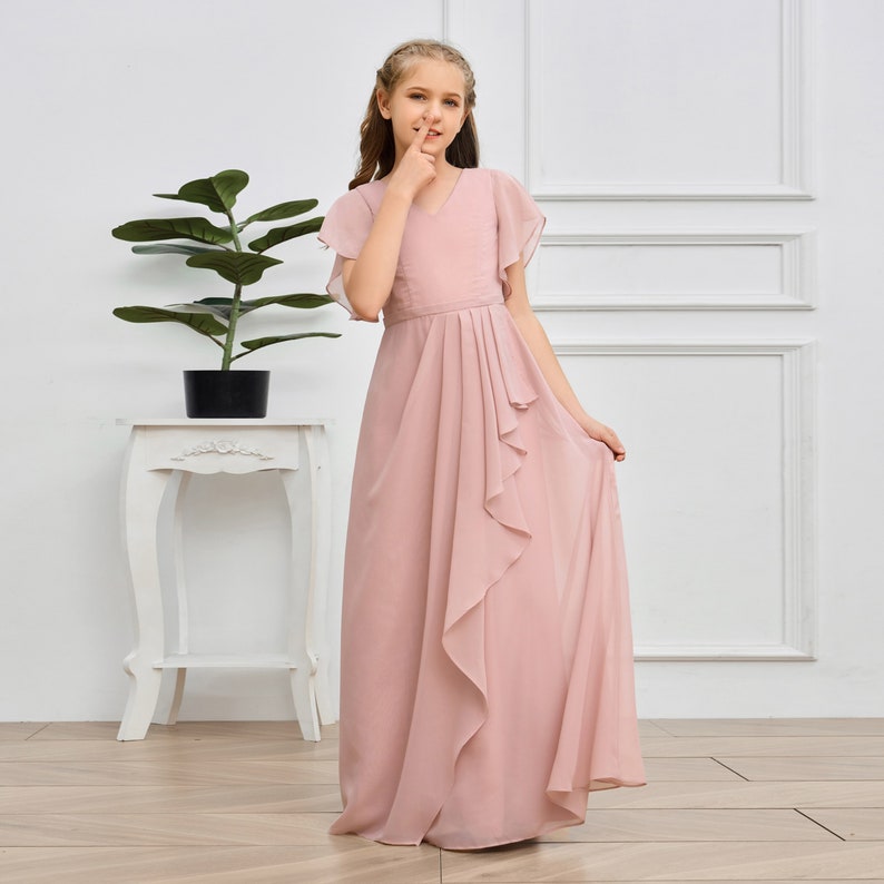 Dusty Rose Junior Bridesmaid Dresses Dresses for Wedding Etsy