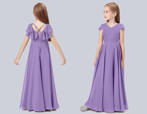 Mauve junior bridesmaid dress 2025