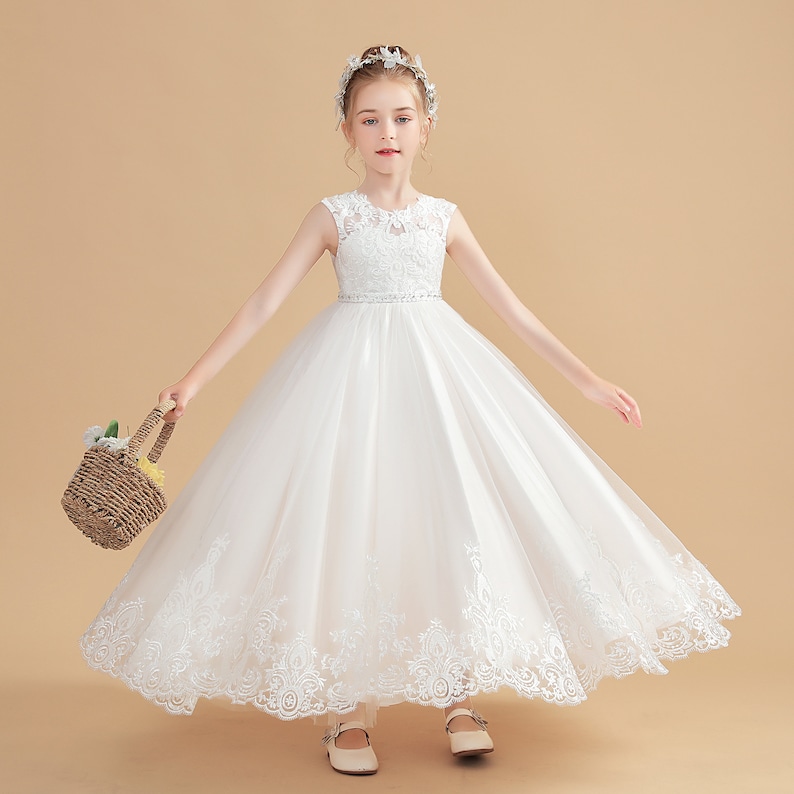 Flower Girl Dress,Children's First Communion Dress ,Princess Ball Gown ,Wedding Party Dress,Girl dress,Flower Girls Dresses For Wedding image 6