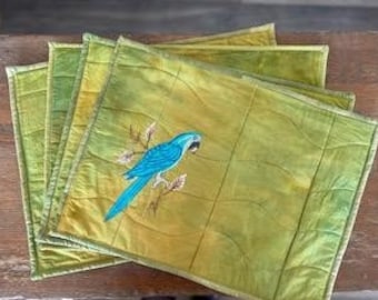 One of a kind, tropical motif placemats that will put a smile on your face!