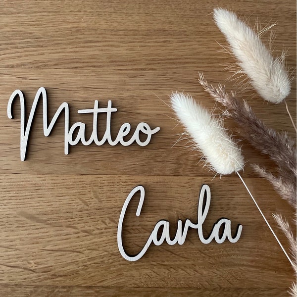 Personalisierter Schriftzug aus Holz, Namensschild, Holz, Nachhaltig, Geschenk, Hochzeit