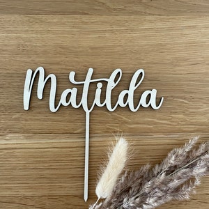 Caketopper name personalized, birthday, cake topper, cake topper, wood, sustainable