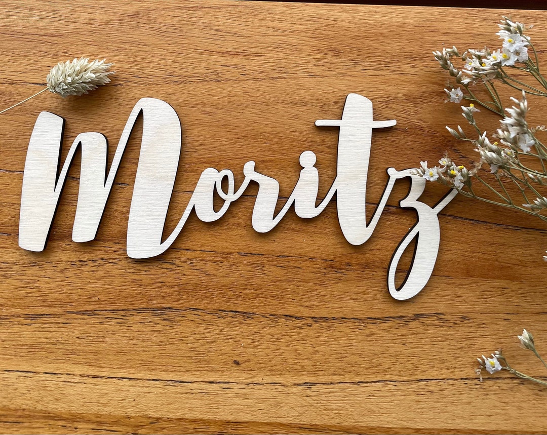 Schriftzug Name Holz