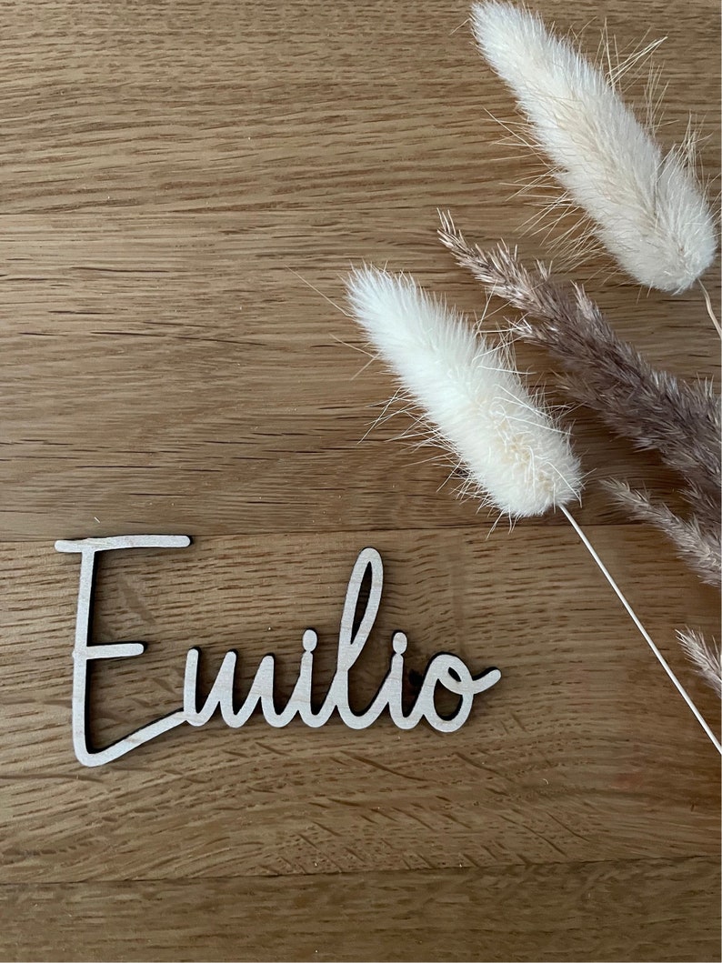 Personalized wooden lettering, name plate, wood, sustainable, gift, wedding image 2