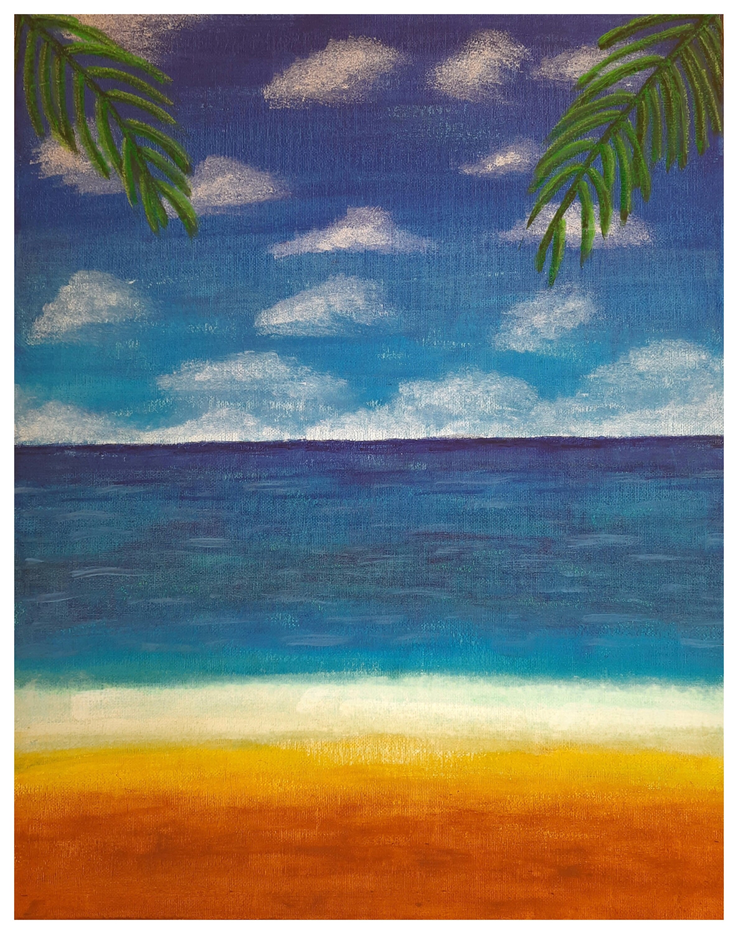 Acrylic Beach Painting Etsy