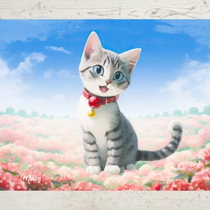 Custom Pet Portrait, Cat & Dog Portrait From Photo, Pet Illustration, Custom Cat Gift, Digital Illustration Art Prints