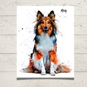 Pet portrait, Pet Painting, Custom Pet Portrait, Watercolor Pet Painting, Custom Dog Portrait, Pet Gift, Dog Painting, Pet Memorial Gift