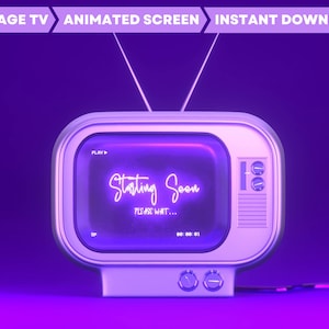 4x Retro/Vintage Theme Stream Screens | Stream Starting, Be Right Back, Stream Ending, Offline