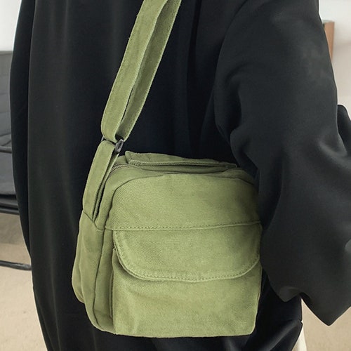 Canvas Crossbody Bag Messenger Bag Crossbody Purse Small Etsy