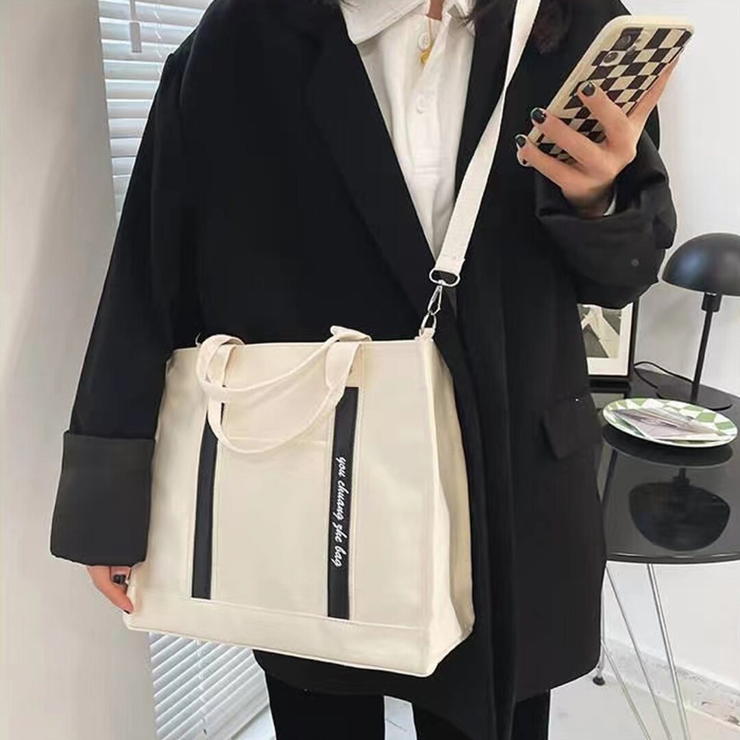 Crossbody Canvas Cotton Bagscanvas Tote Bagcorduroy Shoulder Etsy UK