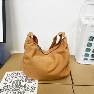 Minimalist Crossbody Bag Cotton Canvas Messenger Bag - Etsy