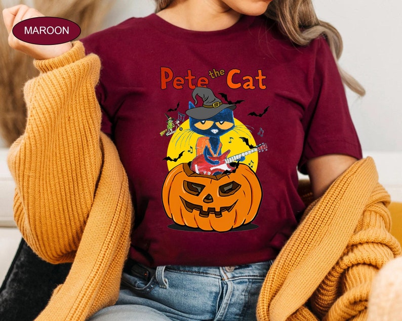 Pete the Cat Halloween Shirt Funny Halloween Shirt Be Kind Etsy