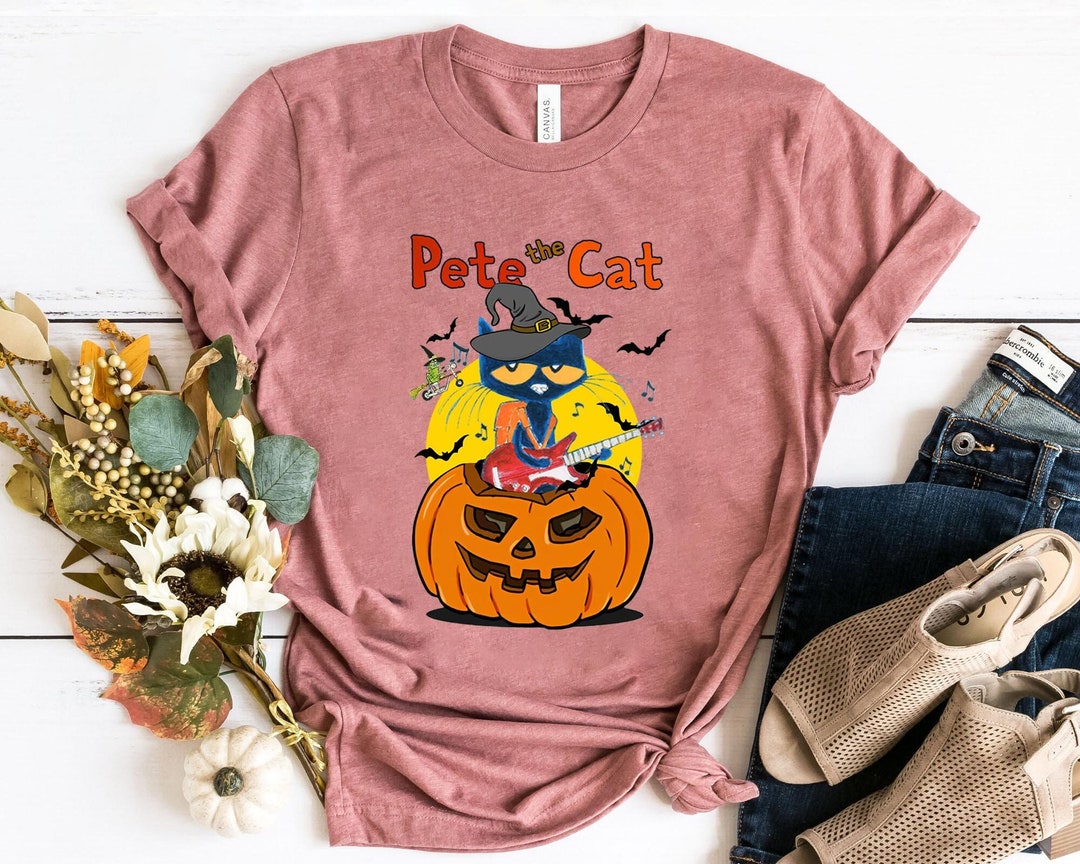 Pete the Cat Halloween Shirt Funny Halloween Shirt Be Kind Etsy