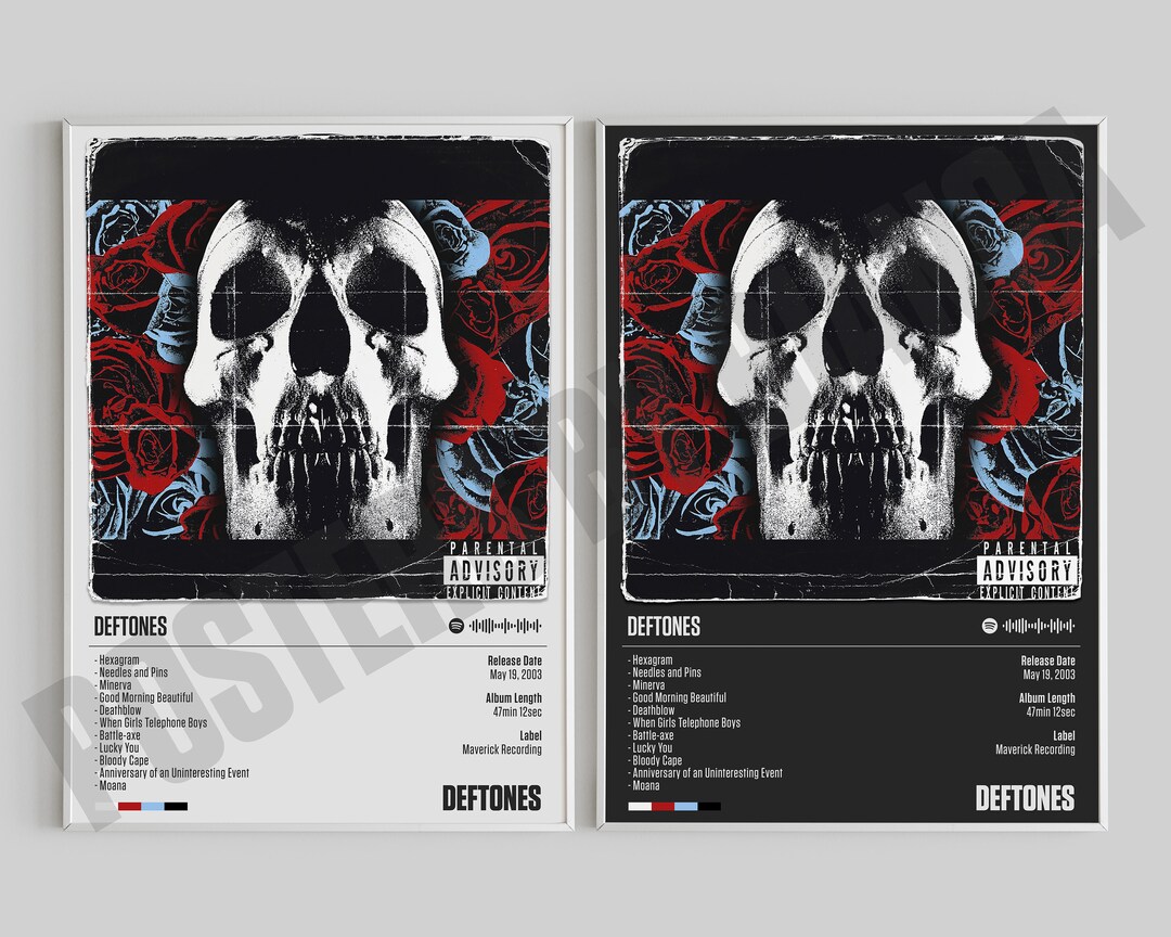Deftones Poster Deftones Album Poster Deftones Tracklist Etsy Australia