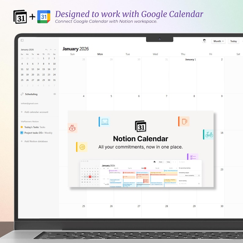 ADHD Notion Life Planner | ADHD Notion Template, ADHD Notion, Notion Dashboard, All in one Notion Template, Personal Planner for Notion afbeelding 13