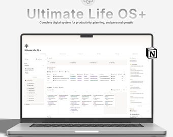 Notion Template Personal Planner | Notion Dashboard, All In One Notion Template, Notion Life Planner, Notion Organize Template