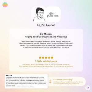 ADHD Notion Life Planner | ADHD Notion Template, ADHD Notion, Notion Dashboard, All in one Notion Template, Personal Planner for Notion afbeelding 15
