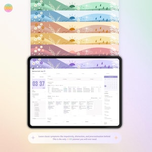 ADHD Notion Life Planner | ADHD Notion Template, ADHD Notion, Notion Dashboard, All in one Notion Template, Personal Planner for Notion afbeelding 5