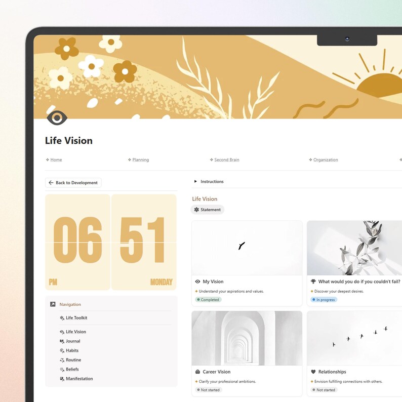 ADHD Notion Life Planner | ADHD Notion Template, ADHD Notion, Notion Dashboard, All in one Notion Template, Personal Planner for Notion afbeelding 7