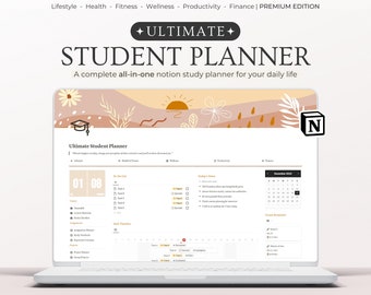 student planner notion template Notion Template Student Planner | Academic Planner for Notion, School Planner, College Planner, Assignment Tracker, Notion Dashboard