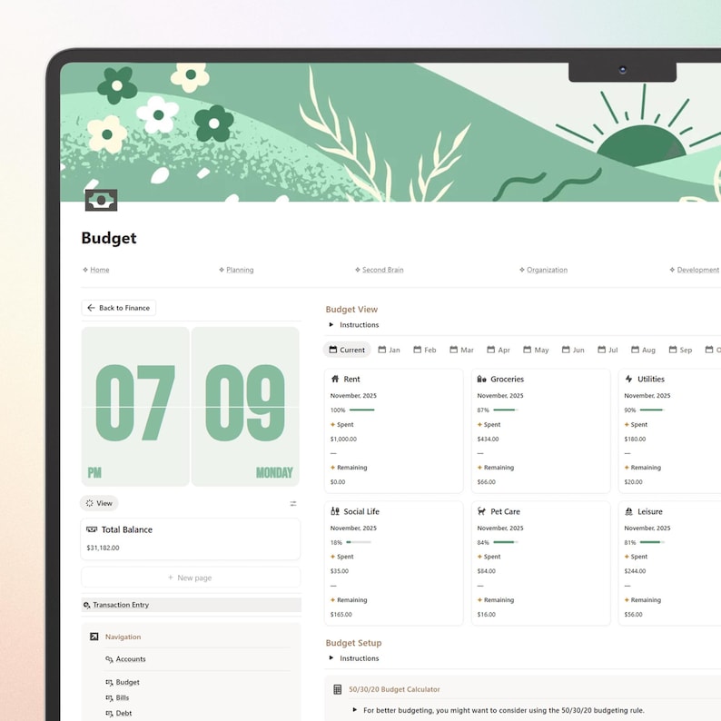 ADHD Notion Life Planner | ADHD Notion Template, ADHD Notion, Notion Dashboard, All in one Notion Template, Personal Planner for Notion afbeelding 10