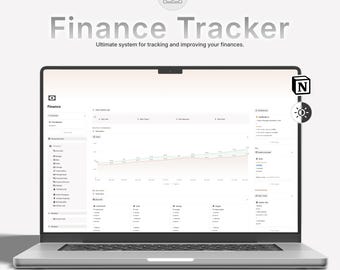 Notion Finansspårare | Notion Budget, Notion Dashboard, Ultimat Digital Finansplanerare, Inkomstspårare, Personlig Ekonomi