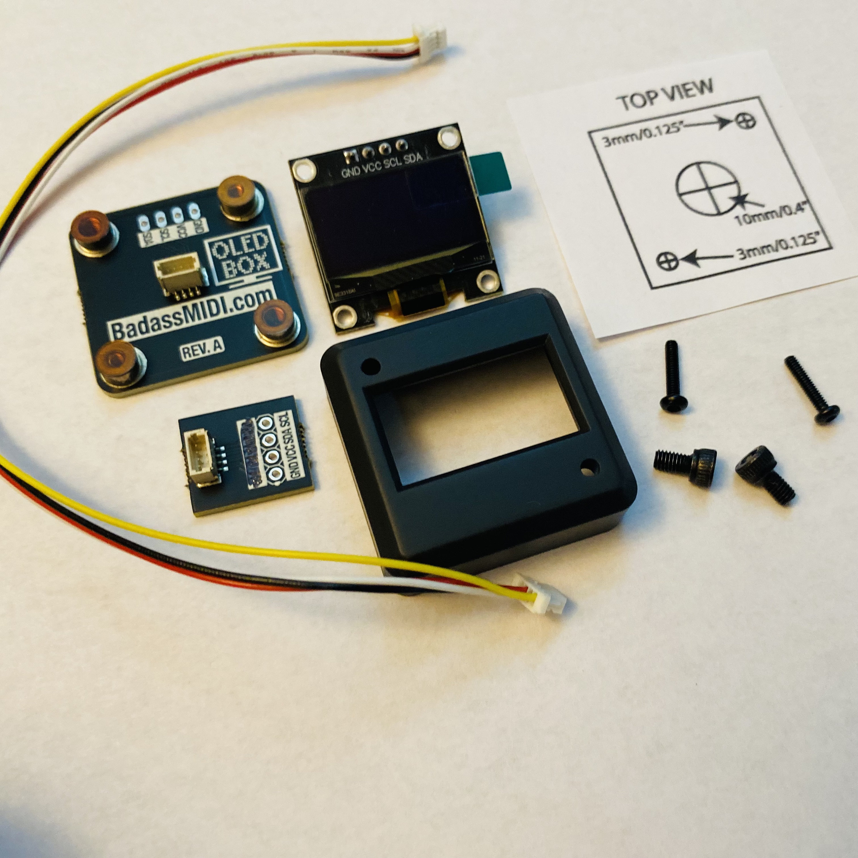 OLED BOX, 0.96 OLED Display With Mounting Case for Arduino/teensy/esp32 ...