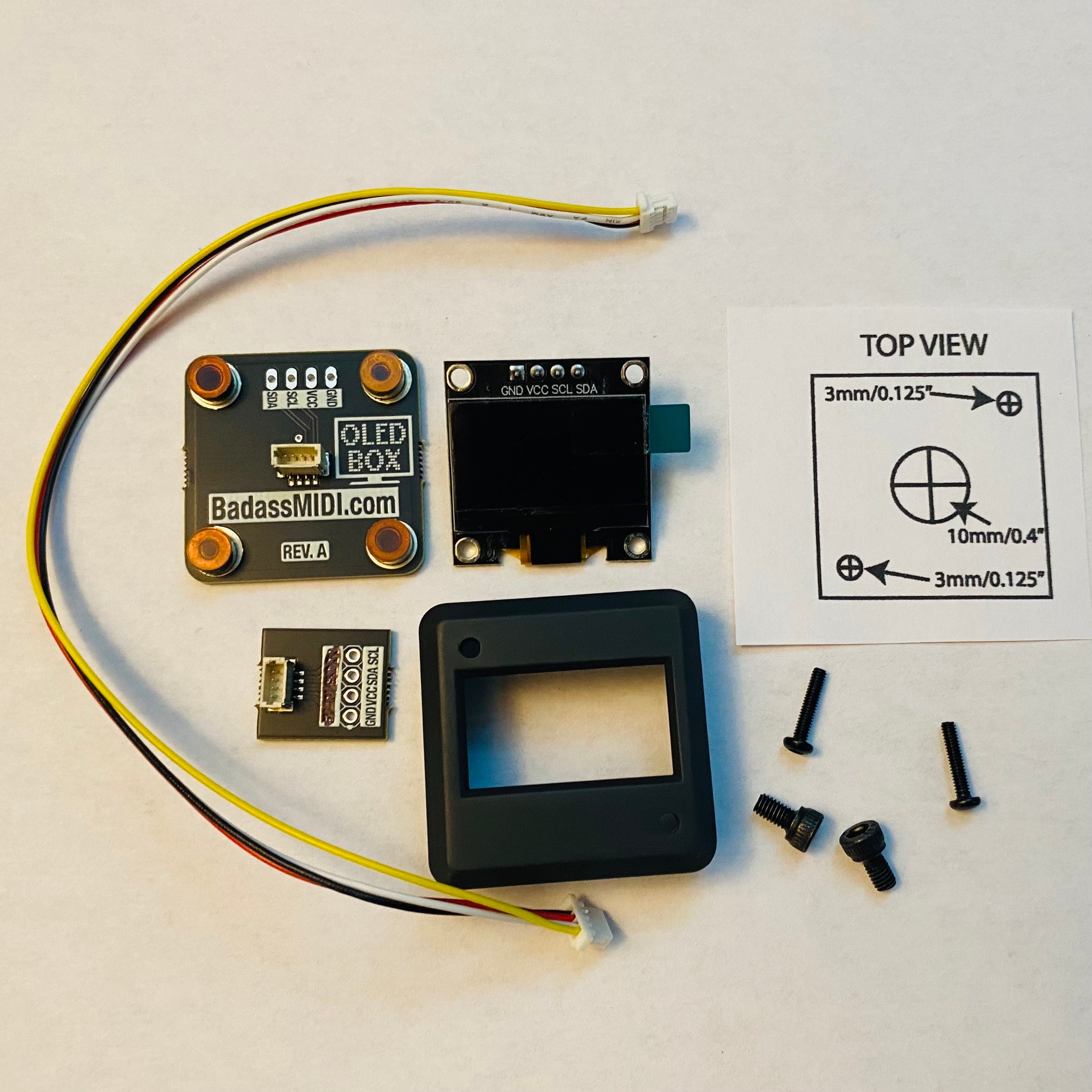 OLED BOX, 0.96 OLED Display With Mounting Case for Arduino/teensy/esp32 ...