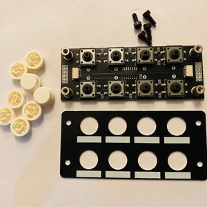 OCTOSWITCH、Arduino/Teensy/ESP32用シフトレジスタ付き8ボタンボード