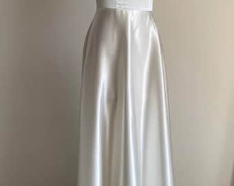 Silk Minimalist Wedding Dress, Elopement Gown