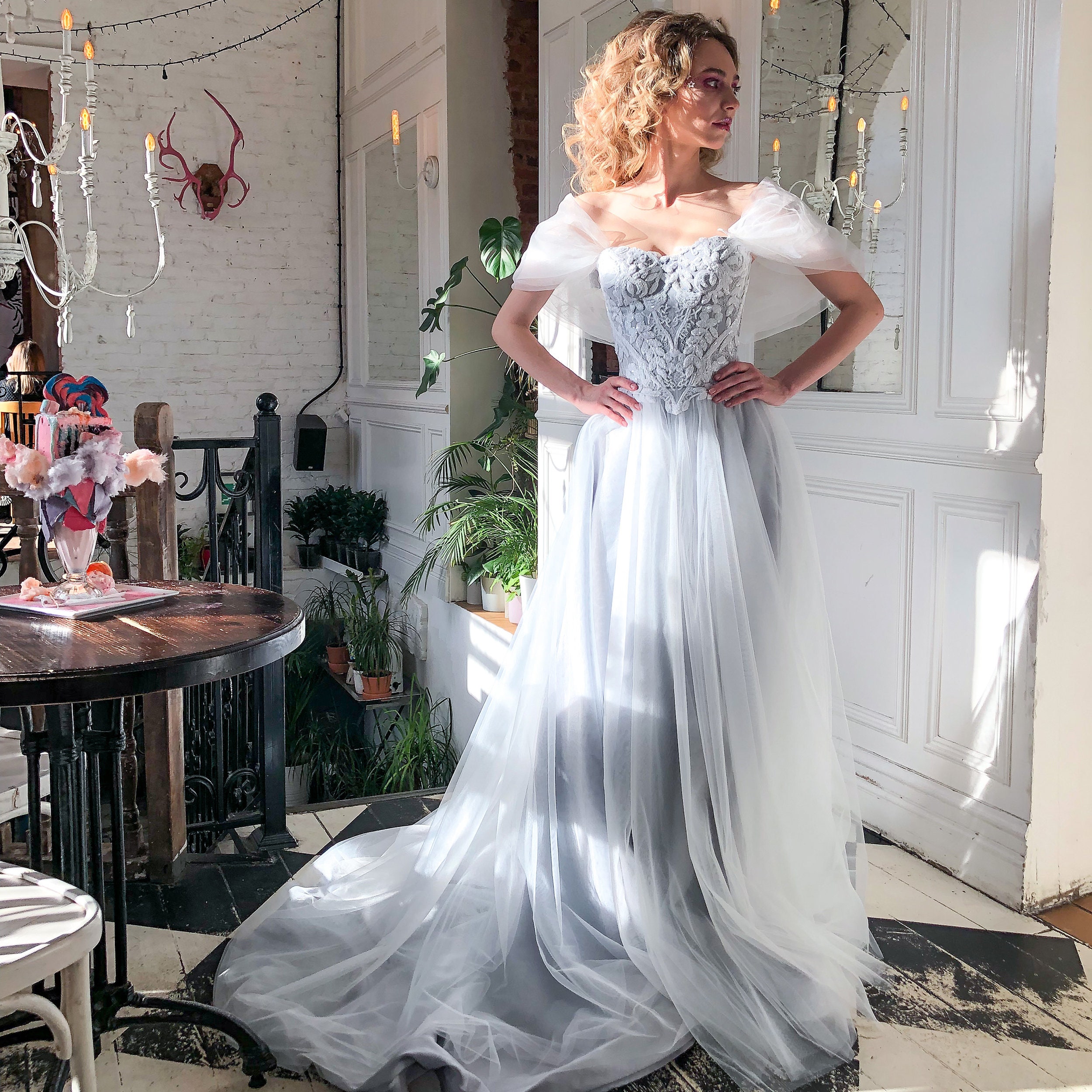 Grey Wedding Dress - Etsy