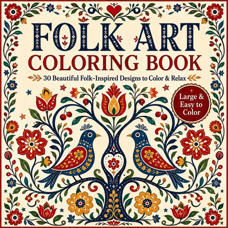 Coloring Book Folk - Etsy