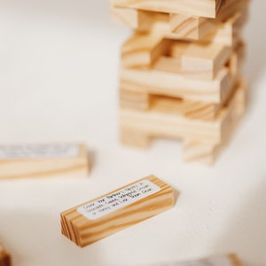 Paare Holzblock Turm Spiel | Schlafzimmer Spiel für Paare | Sexy Date Night Ideen | DIY Aufkleber | Digitaler Download