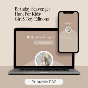 Exciting Birthday Scavenger Hunt Game | For Girls & Boys | Printable PDF