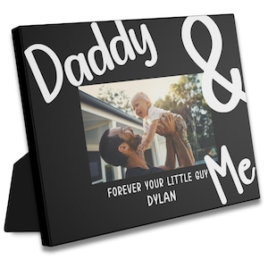 Daddy Picture Frame First Father’s Day Gift for Dad ,Husband Easel Back Canvas Photo Decor Daddy And Me Grandad Gift for Father&#39;s Day Canvas