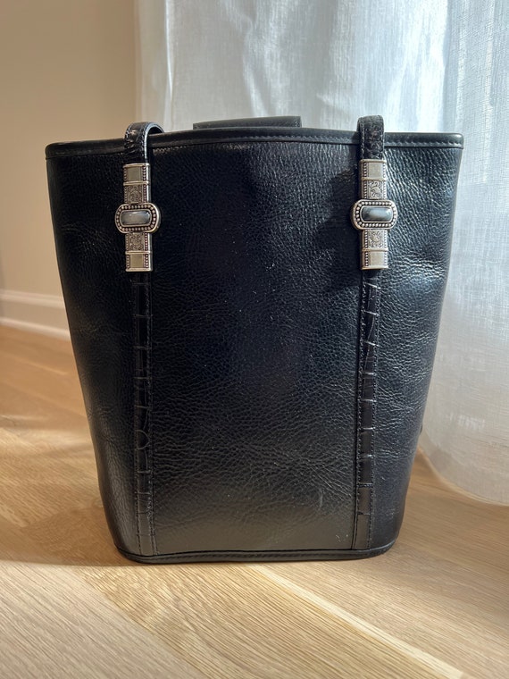 Vintage Brighton black leather bucket bag - Gem