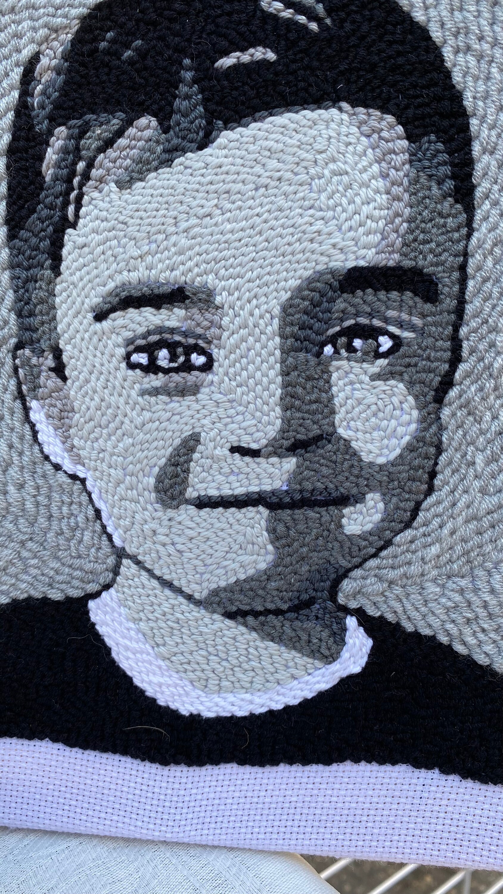 Portrait With the Needle Technique Punch Needle Etsy