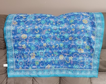 Berkshire Scarf Silken Polyester in Blue Made in Italy