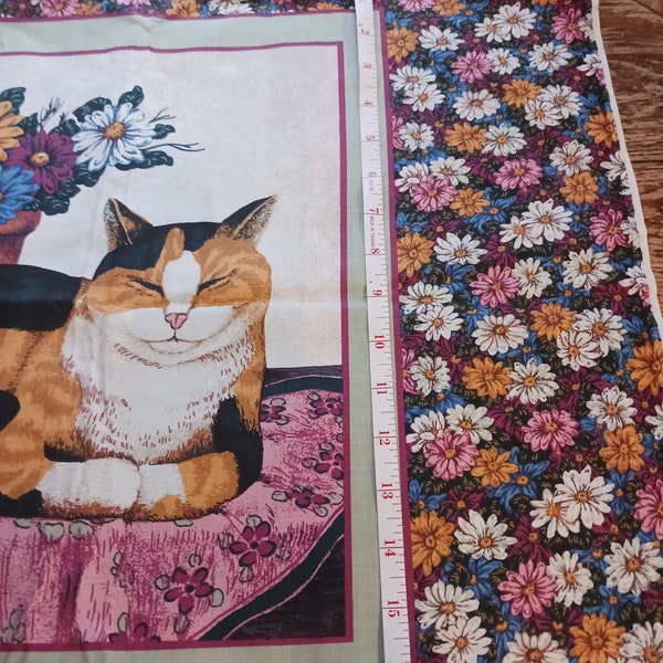 CALICO CATS Fabric Panels for Quilting or Sewing