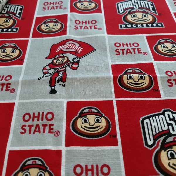 2 Panels of Ohio State Brutus Fabric Panels 15"X17-3/4"