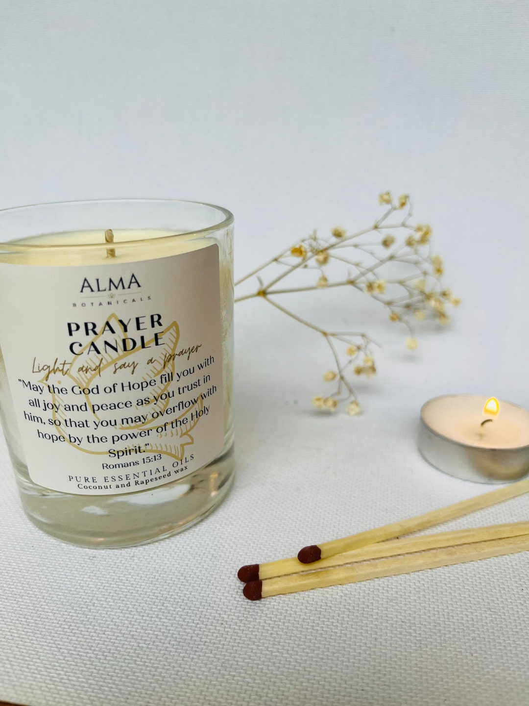 Christian Scripture Prayer Candle. Light This Candle and Say a Etsy UK