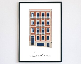 Lisbon Downloadable Art Print / Wall Art / Digital Art Print / Portuguese Architecture / Instant Download / Portugal / Lisbon