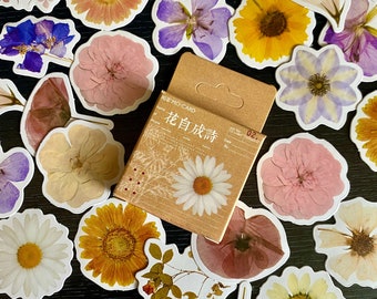 46pcs/lot Vintage Flower Decorative Stationary Mini Stickers Set Scrapbooking DIY