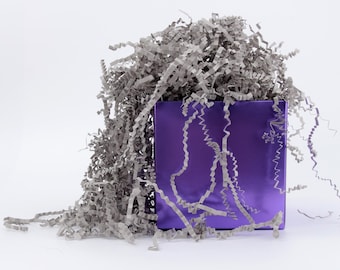 Gray Crinkle Cut Paper Shred Gift Box Filler