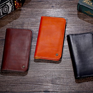 Cronus & Rhea - Portafoglio smartphone di lusso in pelle esclusiva (Cerberus) - Wallet Case