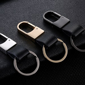 Cerbery - Schlüsselanhänger aus Leder mit Ringen und Geschenkbox - Schlüssel Schlüsselband Schlüsselbund Schlüsselhalter Key Ring Keychain