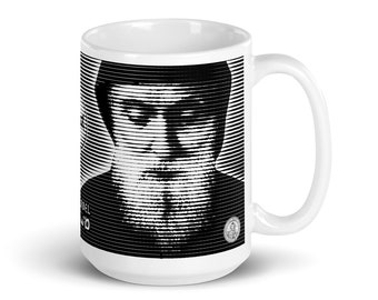 St Charbel Black Lines Mug - Saint Sharbel Makhlouf is a Hermit and Monk - Mar Charbel is a Lebanese, Maronite Catholic Saint - mug 15 oz