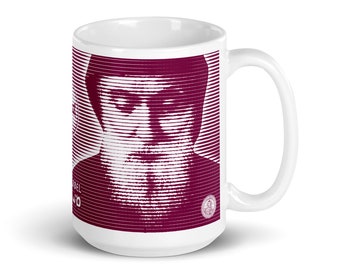 St Charbel Orchid Purple Mug - Saint Sharbel Makhlouf is a Hermit and Monk - Mar Charbel is a Lebanese, Maronite Catholic Saint - mug 15 oz