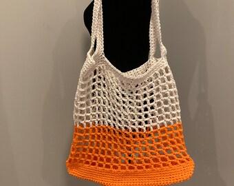 Bolsa de crochet multiusos para la compra, para la colada, 100 % algodón