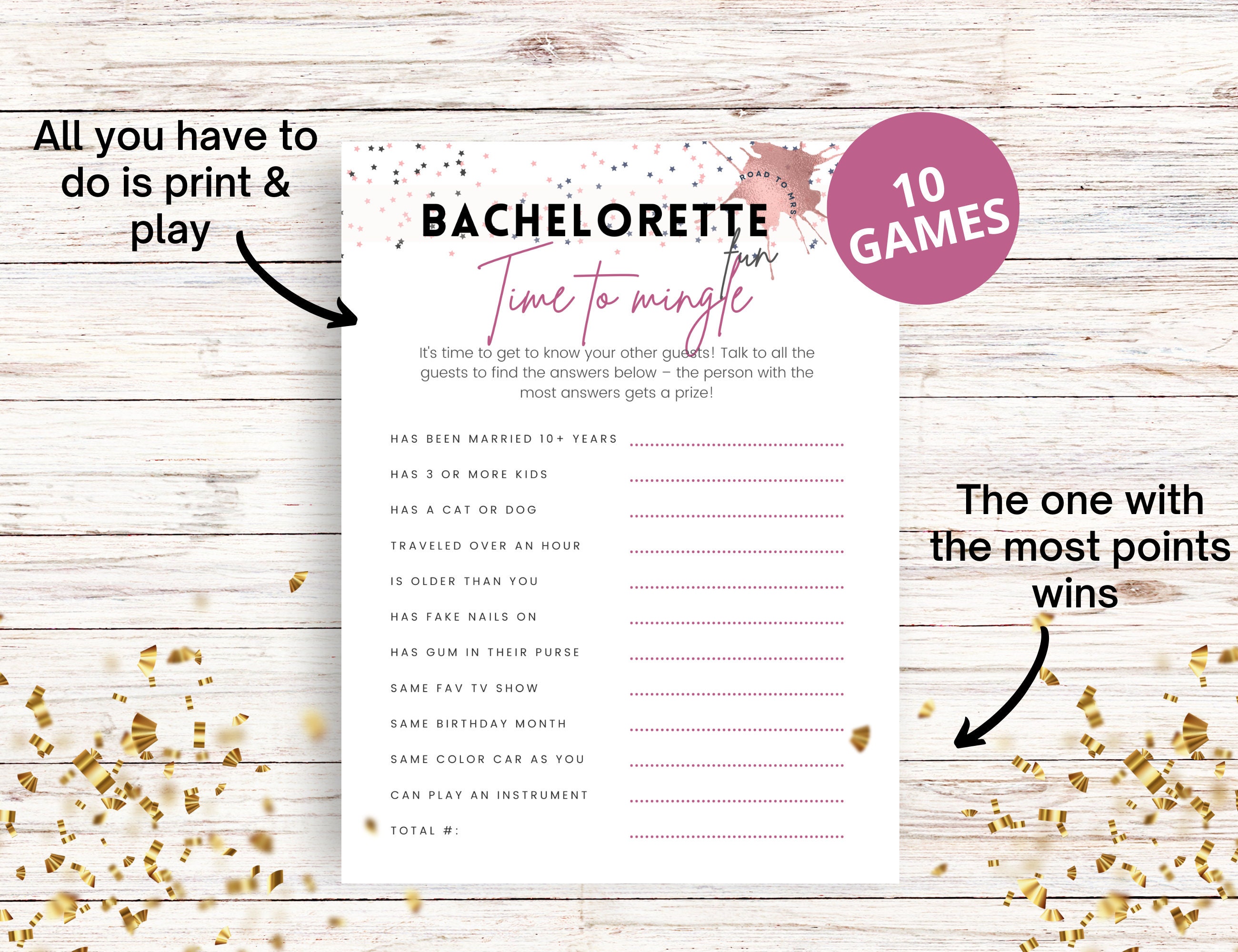 10 Bachelorette Party Games Clean Party Games Printable Bachelorette Game Bundle Instant